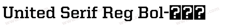United Serif Reg Bol字体转换